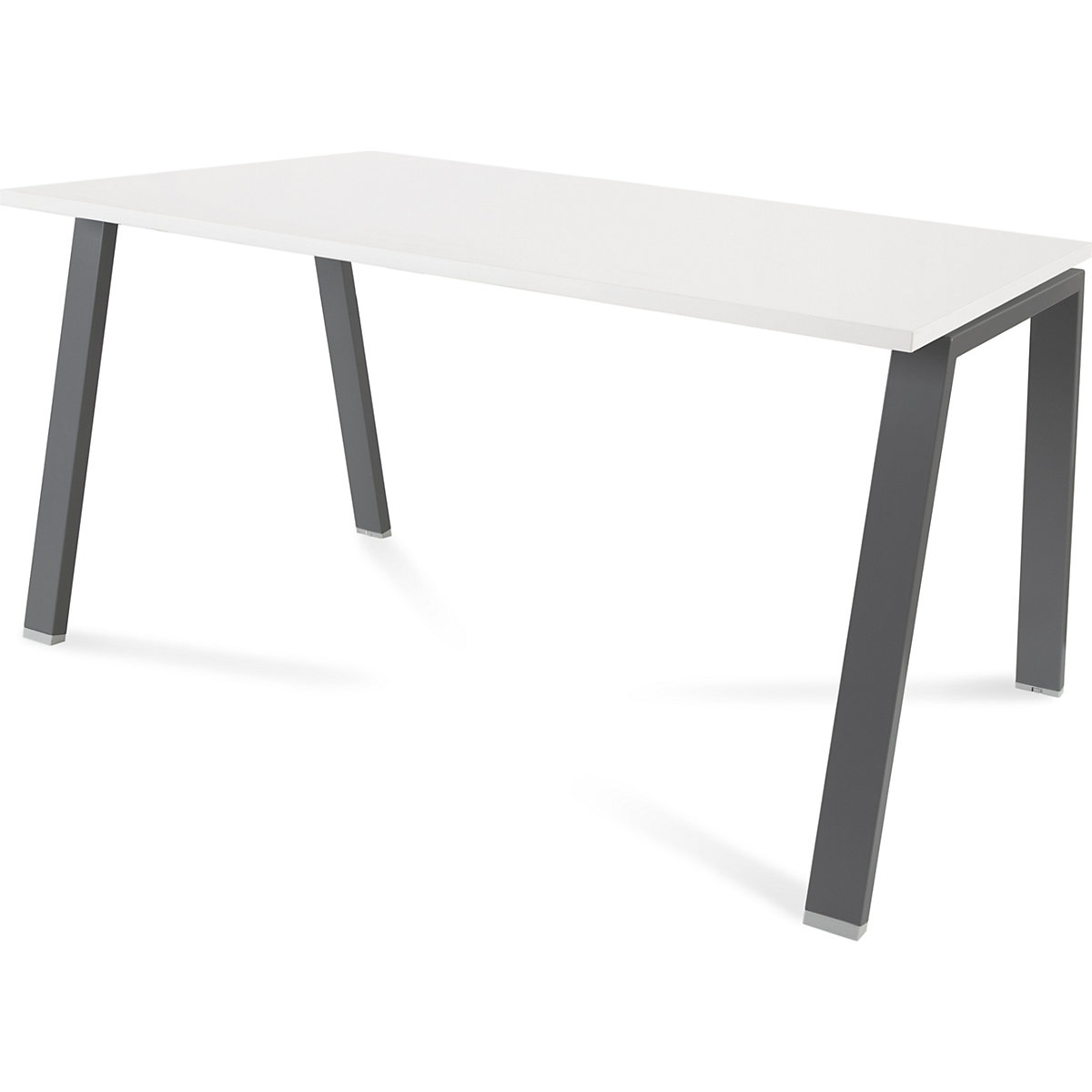 Secretária BLANCA, altura 740 mm, armação em forma de A, LxP 1400 x 800 mm, branco/antracite-0