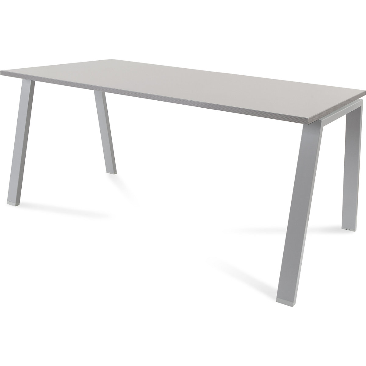 Secretária BLANCA, altura 740 mm, armação em forma de A, LxP 1600 x 800 mm, cinzento/cinzento-0