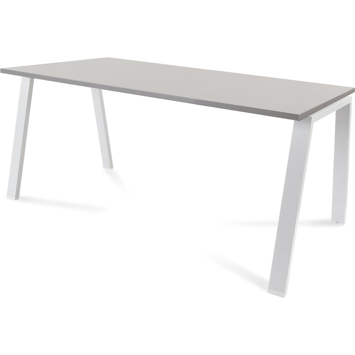 Secretária BLANCA, altura 740 mm, armação em forma de A, LxP 1600 x 800 mm, cinzento/branco-0