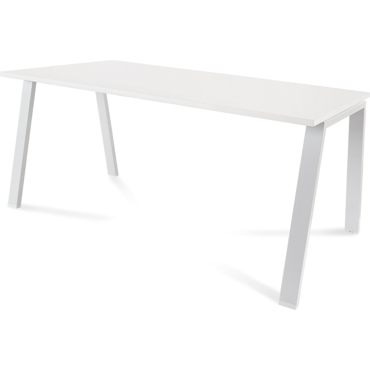Secretária BLANCA, altura 740 mm, armação em forma de A, LxP 1600 x 800 mm, branco/branco-0