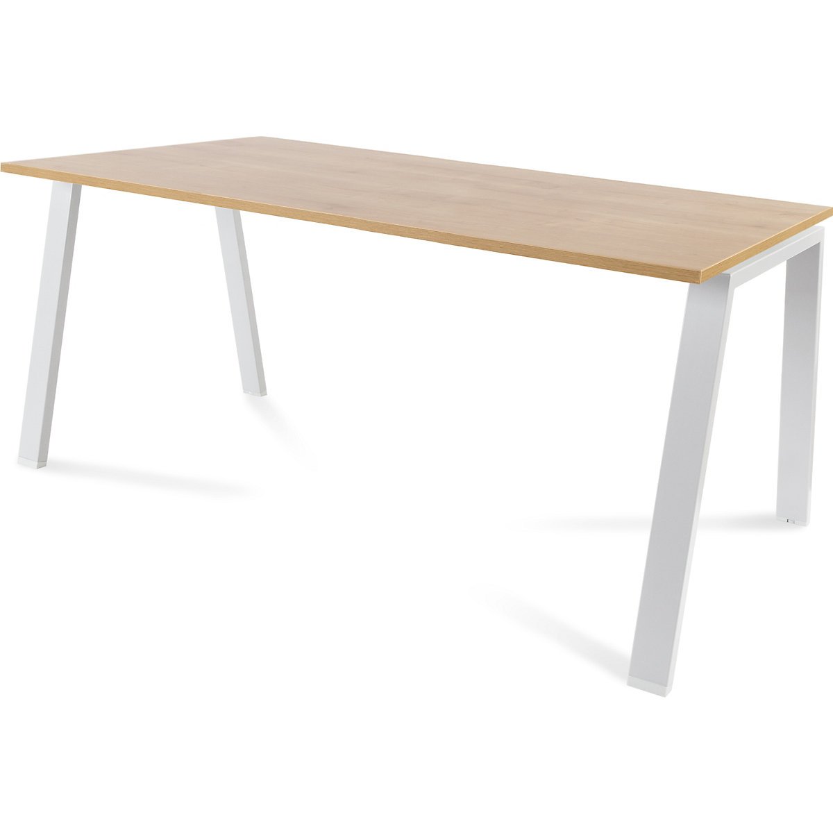 Secretária BLANCA, altura 740 mm, armação em forma de A, LxP 1600 x 800 mm, imitação de carvalho/branco-0