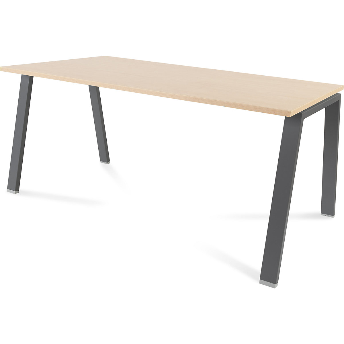 Secretária BLANCA, altura 740 mm, armação em forma de A, LxP 1600 x 800 mm, imitação de faia/antracite-0