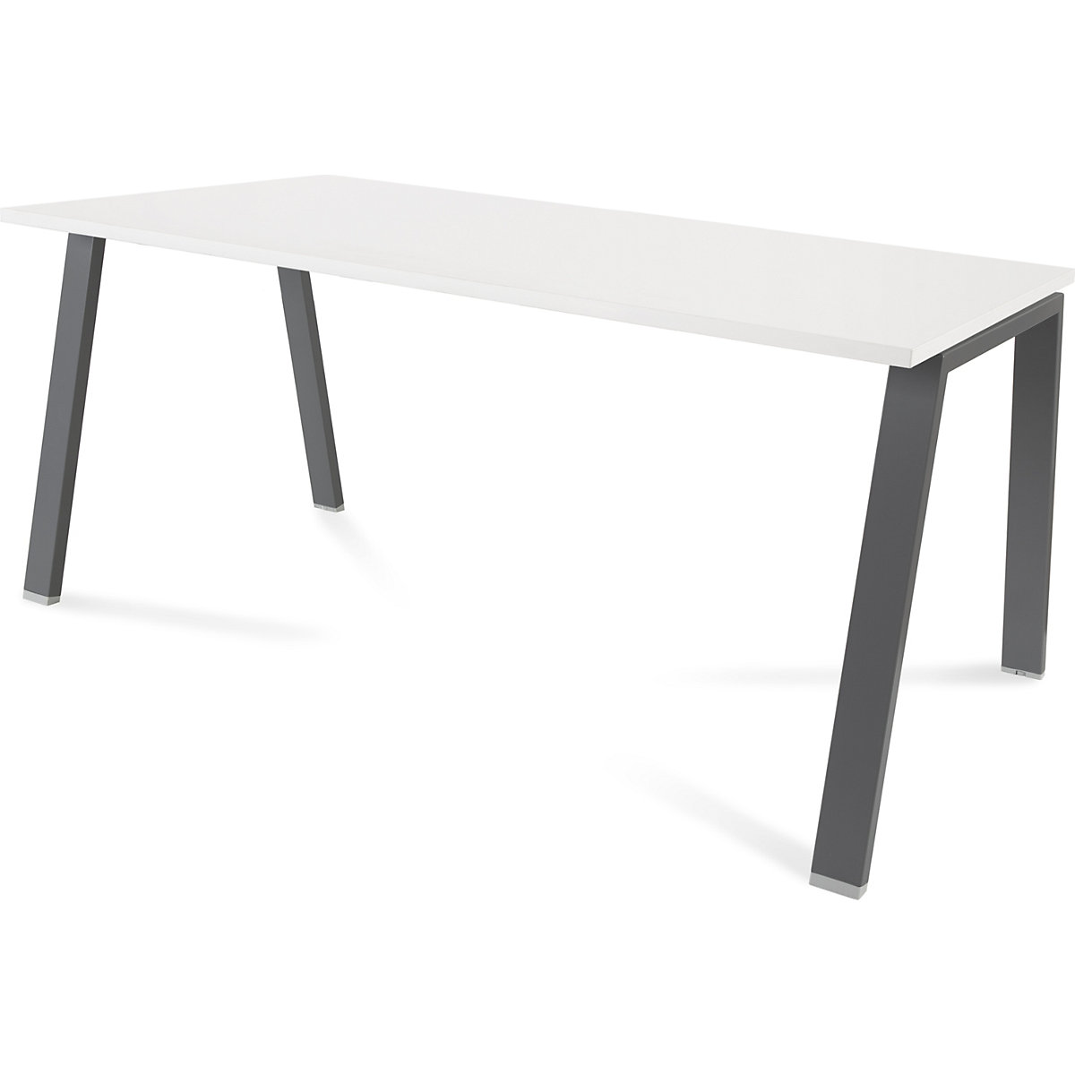 Secretária BLANCA, altura 740 mm, armação em forma de A, LxP 1600 x 800 mm, branco/antracite-0