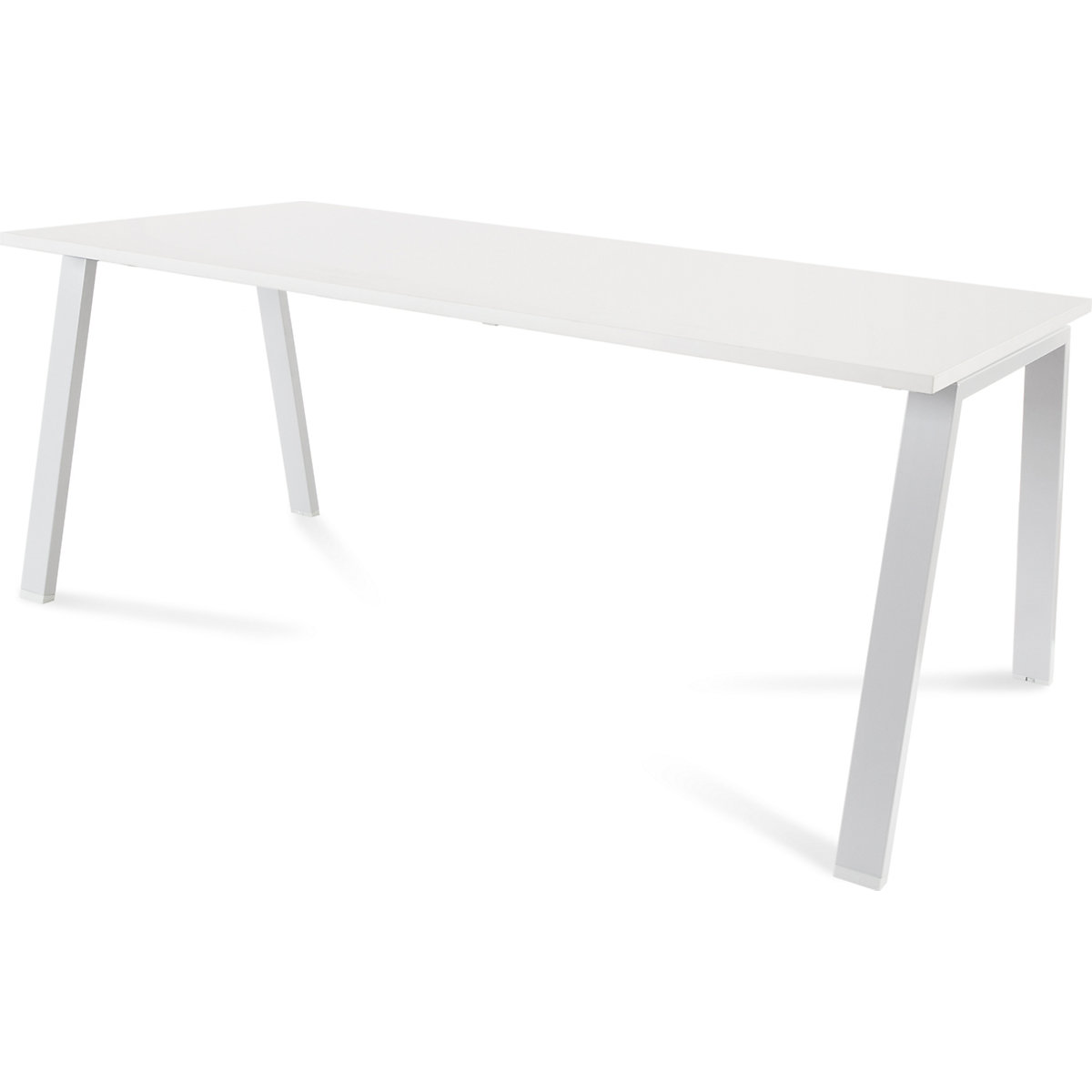 Secretária BLANCA, altura 740 mm, armação em forma de A, LxP 1800 x 800 mm, branco/branco-0