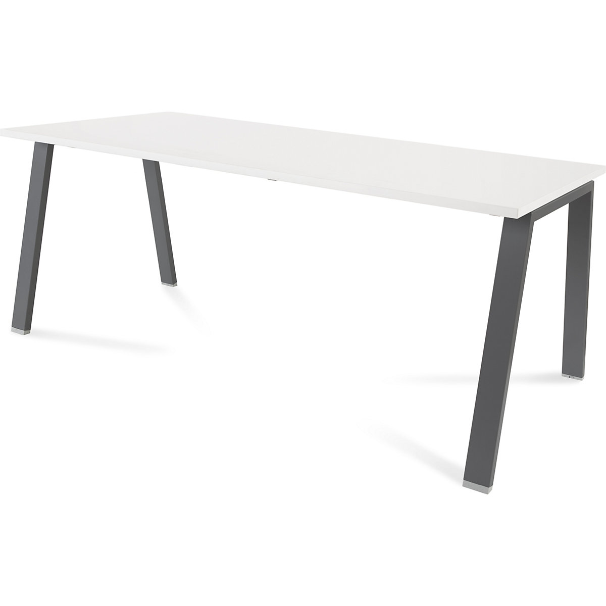 Secretária BLANCA, altura 740 mm, armação em forma de A, LxP 1800 x 800 mm, branco/antracite-0