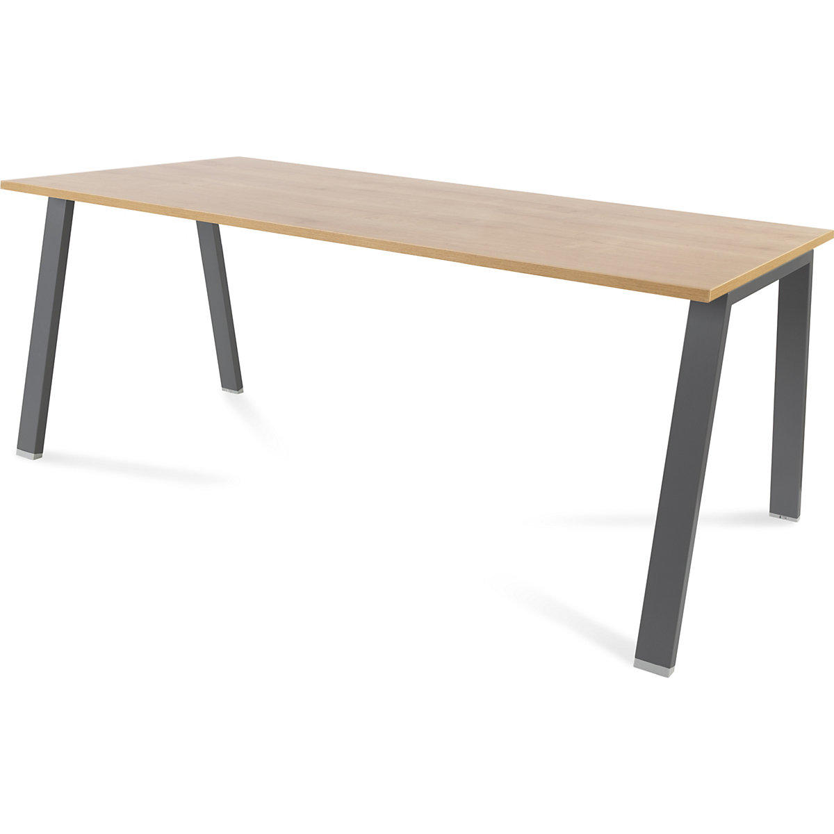 Secretária BLANCA, altura 740 mm, armação em forma de A, LxP 1800 x 800 mm, imitação de carvalho/antracite-0