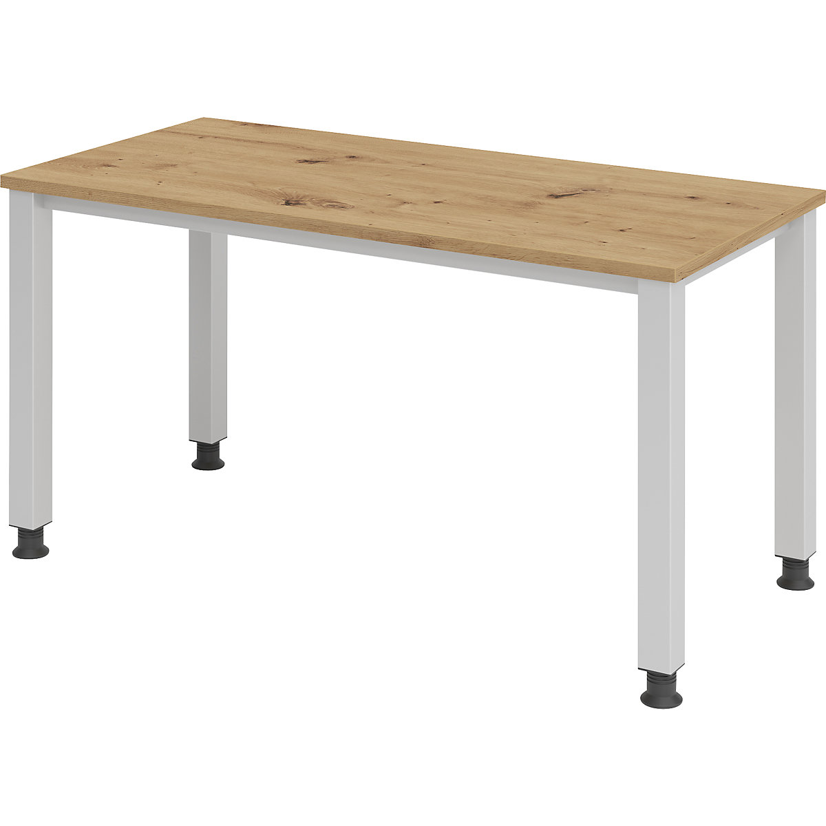 Secretária Mini-Office 4 RENATUS – eurokraft pro, estrutura de 4 pés, largura 1400 mm, imitação de carvalho, tubo quadrado-0