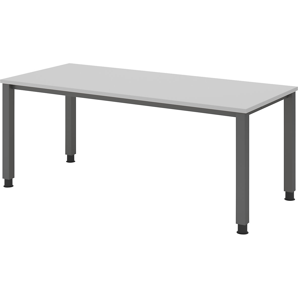 Secretária – eurokraft pro, estrutura de 4 pés, largura 1800 mm, grafite/cinzento claro-0