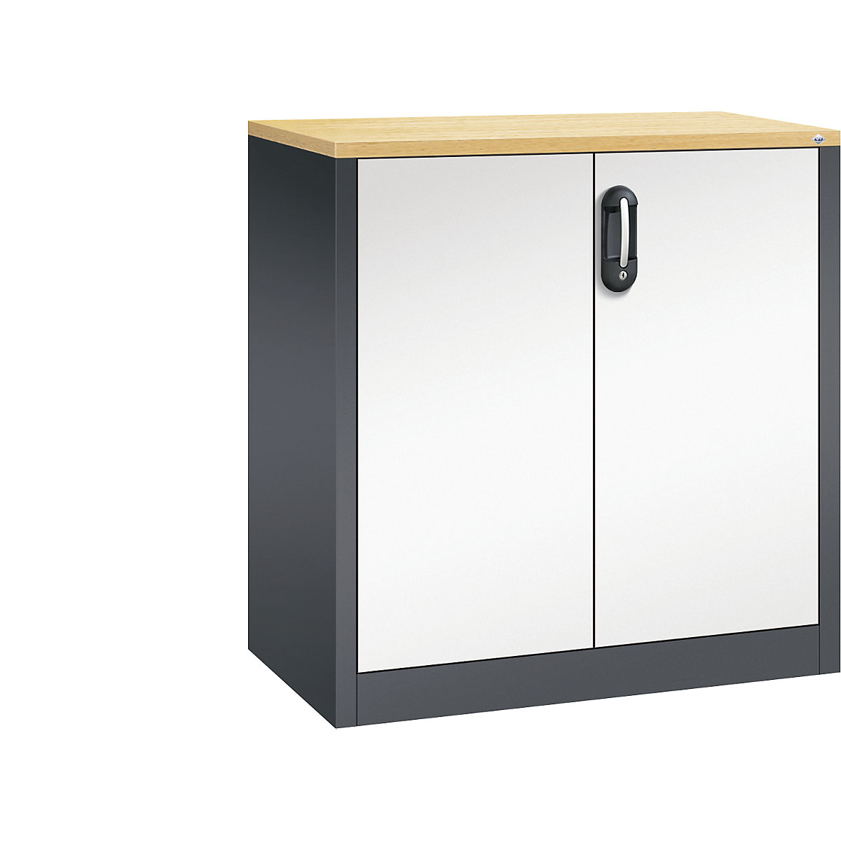 Armário de arquivo auxiliar ACURADO – C+P, 2 alturas de pastas, AxLxP 1000 x 930 x 500 mm, preto acinzentado/branco puro-0