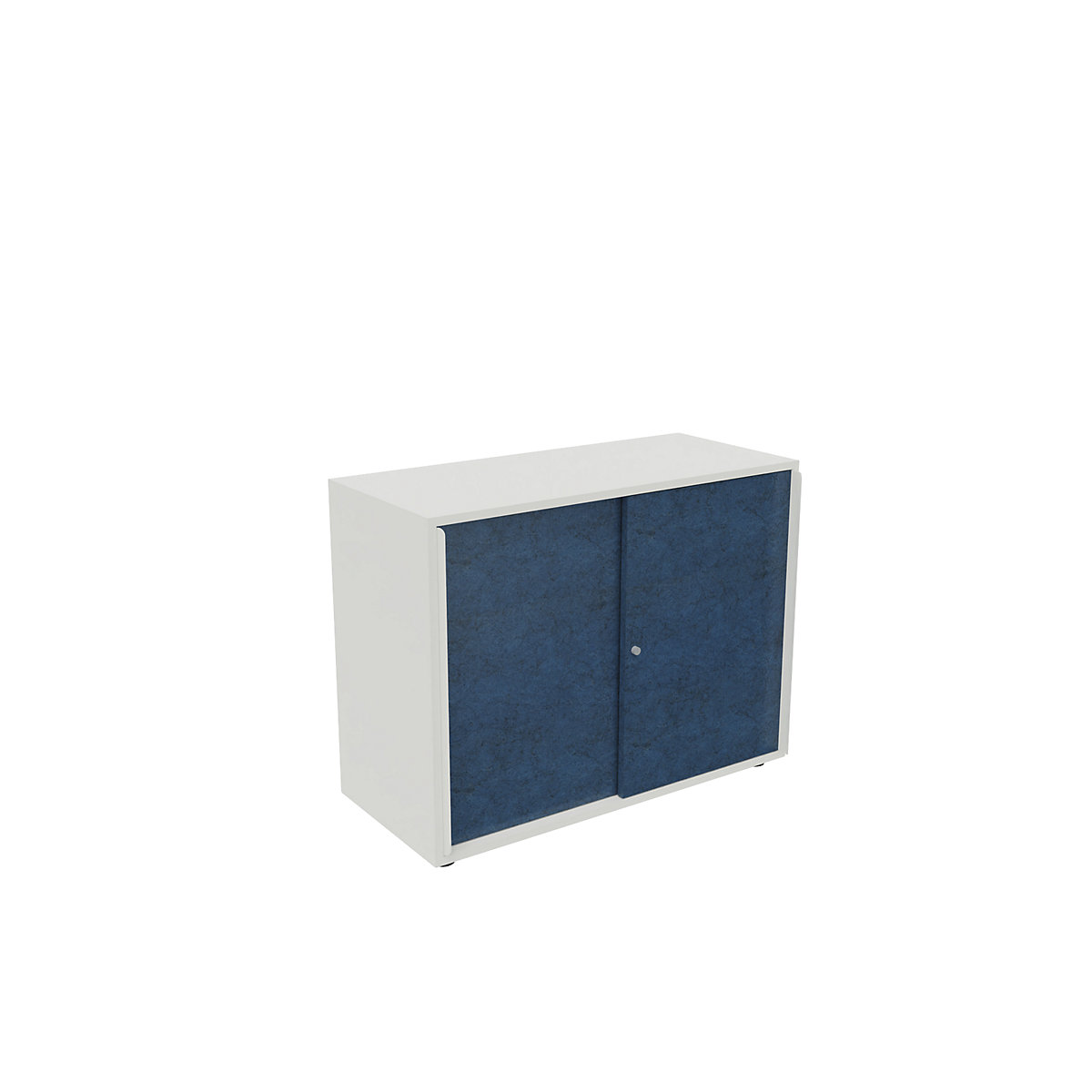 Armário de portas de correr NEOTEX com frente acústica, AxLxP 775 x 1000 x 440 mm, frente em azul atlântico-0