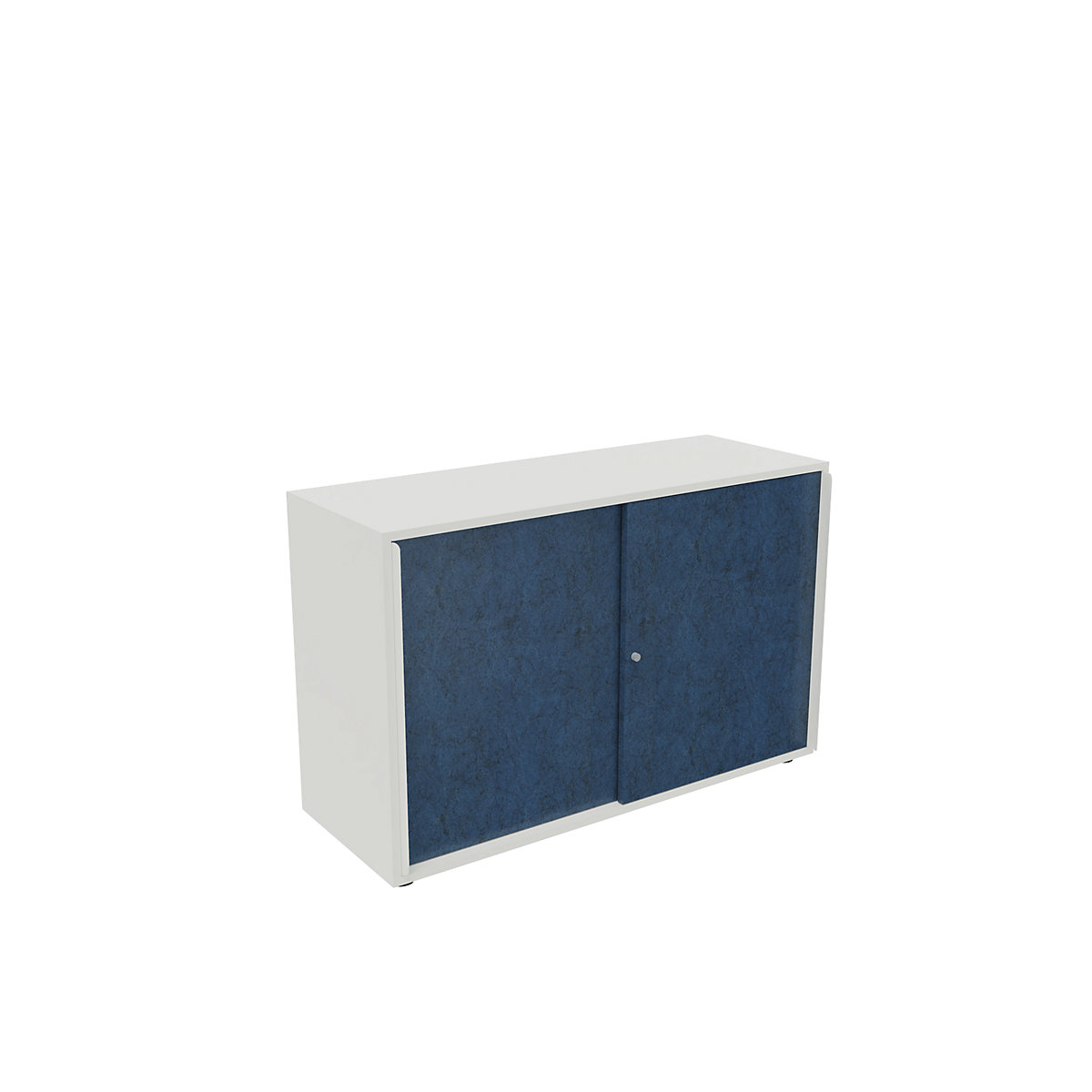 Armário de portas de correr NEOTEX com frente acústica, AxLxP 775 x 1200 x 440 mm, frente em azul atlântico-0