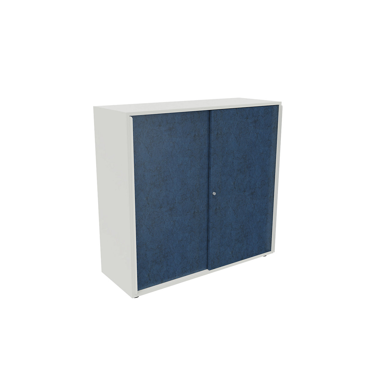 Armário de portas de correr NEOTEX com frente acústica, AxLxP 1150 x 1200 x 440 mm, frente em azul atlântico-0