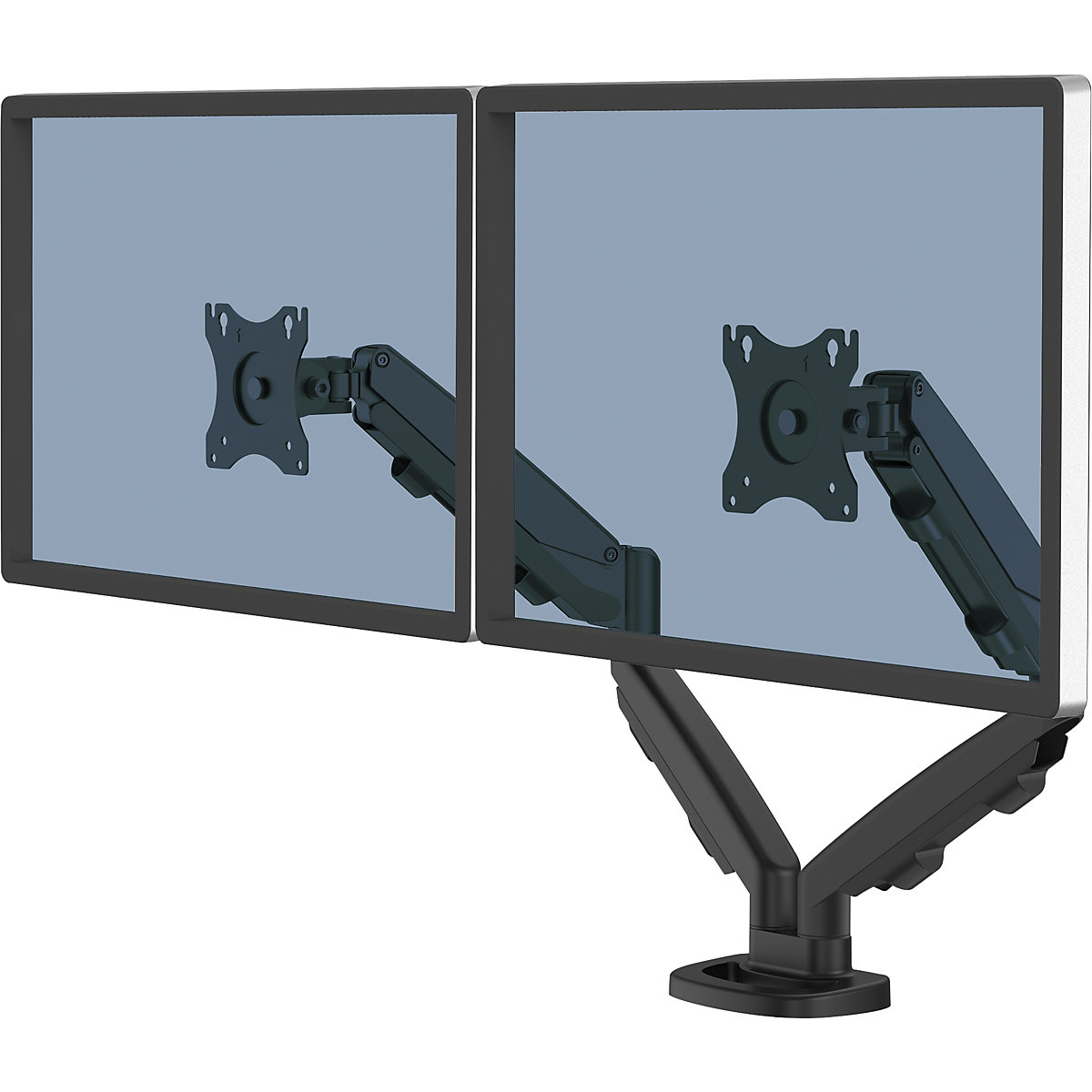 Braccio doppio per monitor EPPA – Fellowes, angolo di rotazione 180°, alt. x largh. x prof. 480 x 100 x 560 mm, nero-0