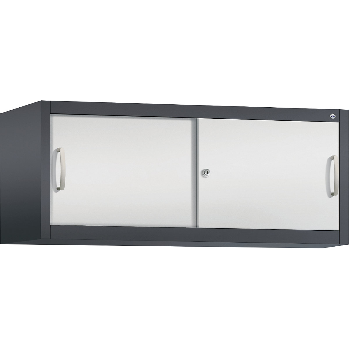 Armadietto sovrapponibile ACURADO con ante scorrevoli – C+P, alt. x largh. x prof. 500 x 1200 x 500 mm, grigio nerastro / grigio chiaro-0