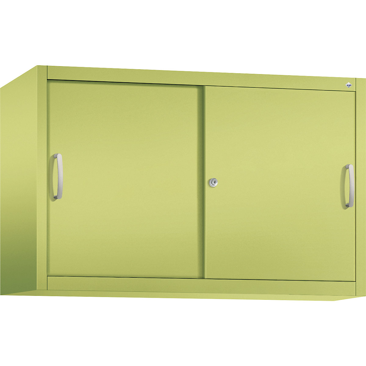 Armadietto sovrapponibile ACURADO con ante scorrevoli – C+P, 1 ripiano, alt. x largh. x prof. 790 x 1200 x 400 mm, verdino-0