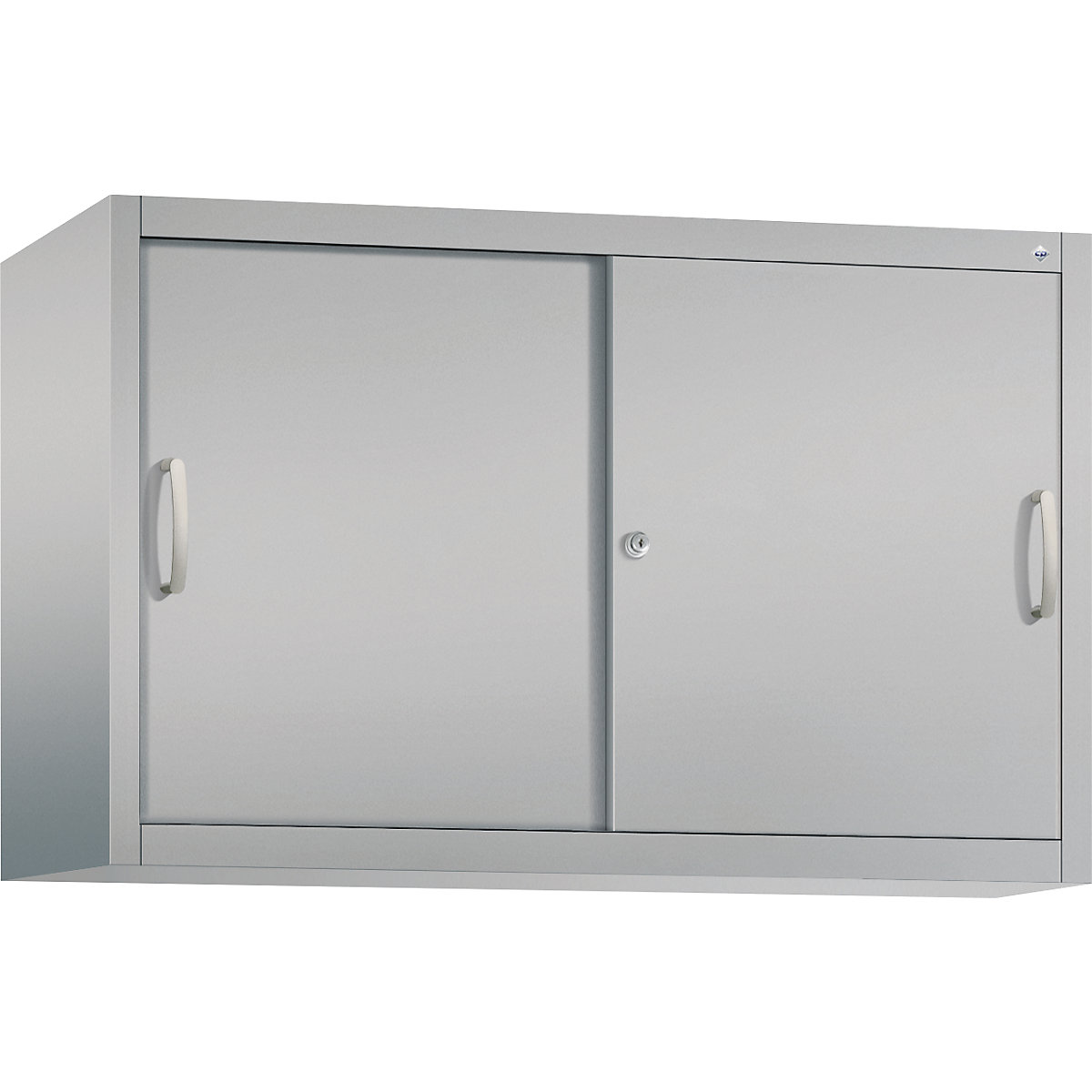 Armadietto sovrapponibile ACURADO con ante scorrevoli – C+P, 1 ripiano, alt. x largh. x prof. 790 x 1200 x 400 mm, alluminio brillante-0