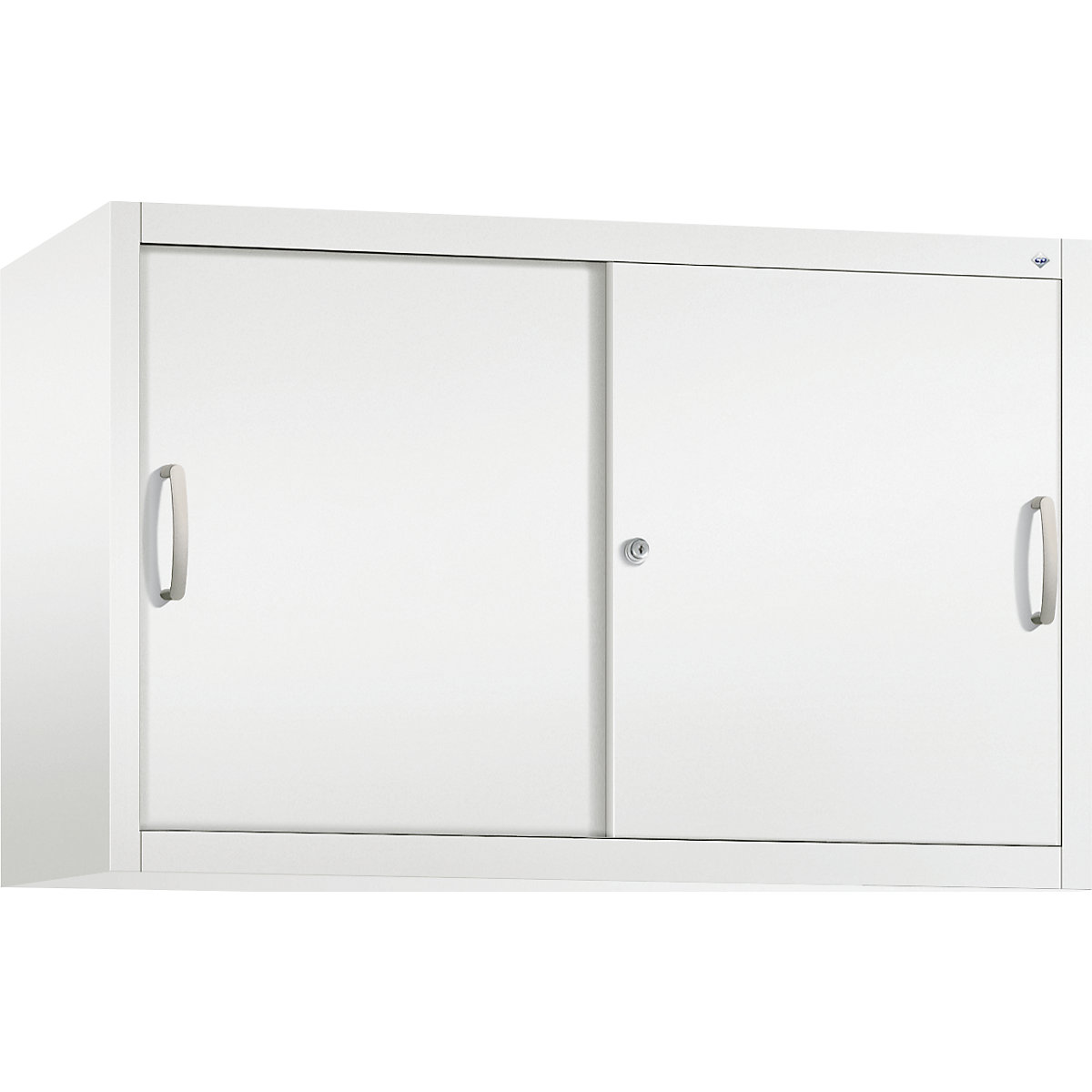 Armadietto sovrapponibile ACURADO con ante scorrevoli – C+P, 1 ripiano, alt. x largh. x prof. 790 x 1200 x 400 mm, bianco traffico-0