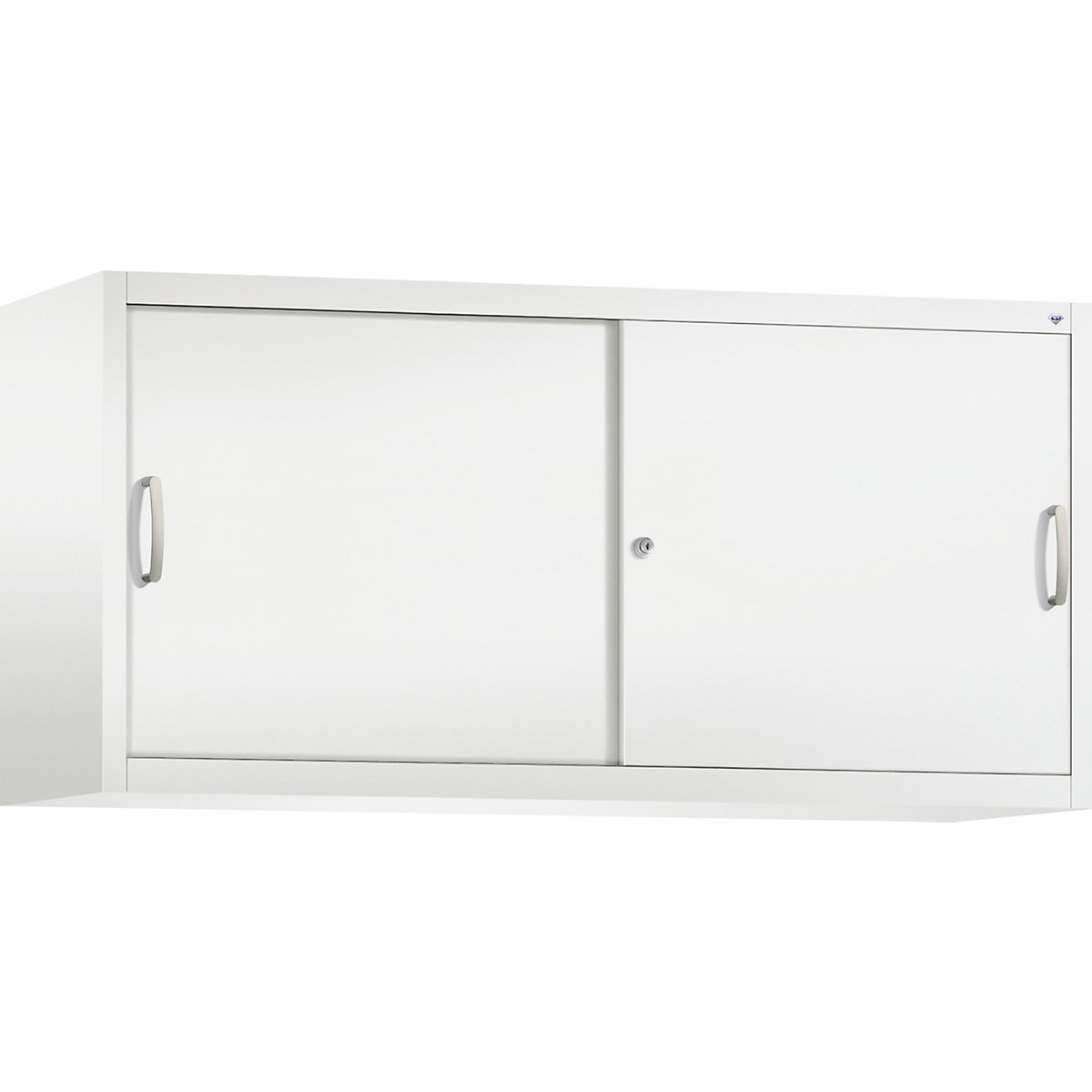Armadietto sovrapponibile ACURADO con ante scorrevoli – C+P, 2 ripiani, alt. x largh. x prof. 790 x 1600 x 500 mm, bianco traffico-0