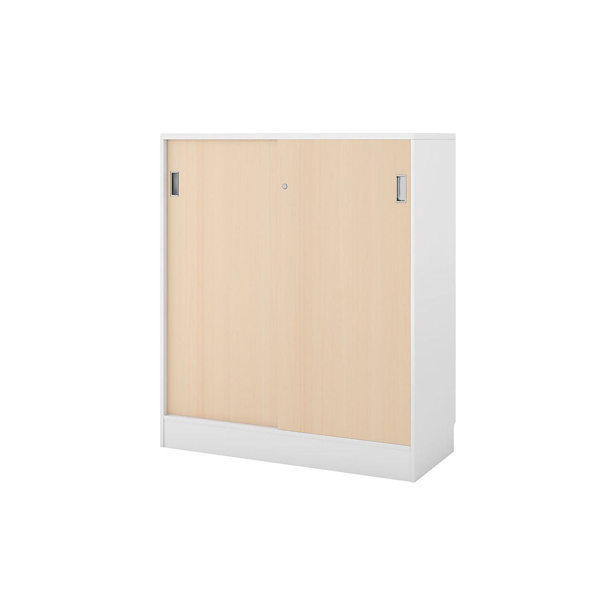 Armadio Chicago con ante scorrevoli, alt. x largh. x prof. 1353 x 1215 x 400 mm, bianco spazzolato / betulla-0