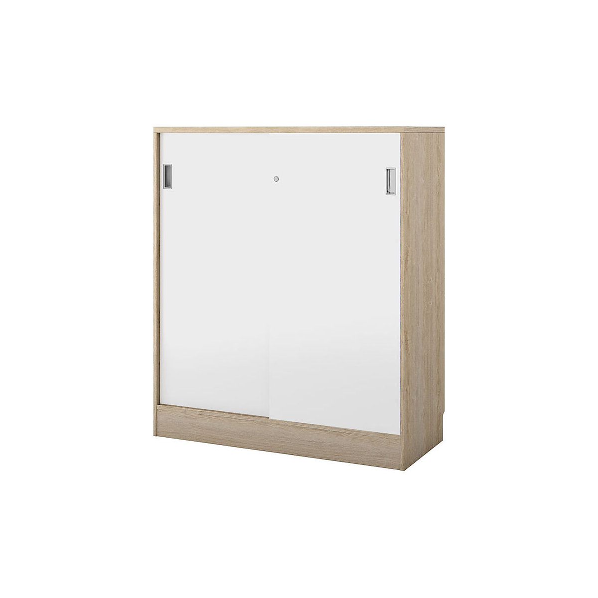 Armadio Chicago con ante scorrevoli, alt. x largh. x prof. 1353 x 1215 x 400 mm, quercia / bianco spazzolato-0