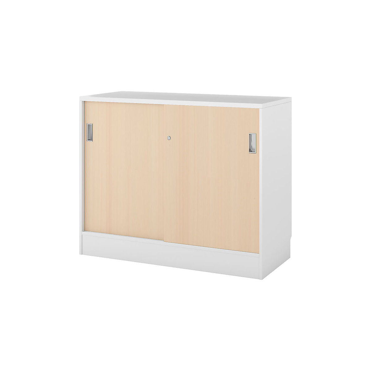 Armadio Chicago con ante scorrevoli, alt. x largh. x prof. 948 x 1215 x 400 mm, bianco spazzolato / betulla-0