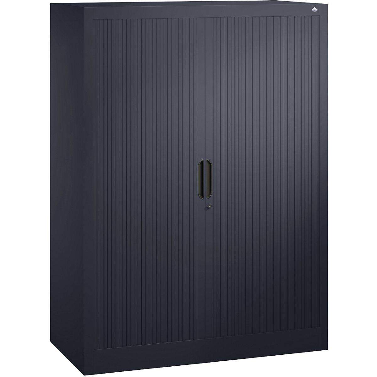 Armadio a serranda con serranda orizzontale – C+P, alt. x largh. x prof. 1345 x 1000 x 420 mm, 3 ripiani, 3,5 file raccoglitori, grigio nerastro-0