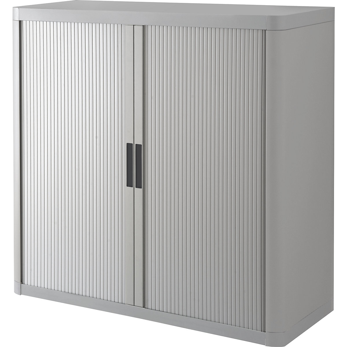 Armadio a serranda easyOffice® – Paperflow, 2 ripiani, altezza 1040 mm, grigio / grigio / maniglie antracite-0