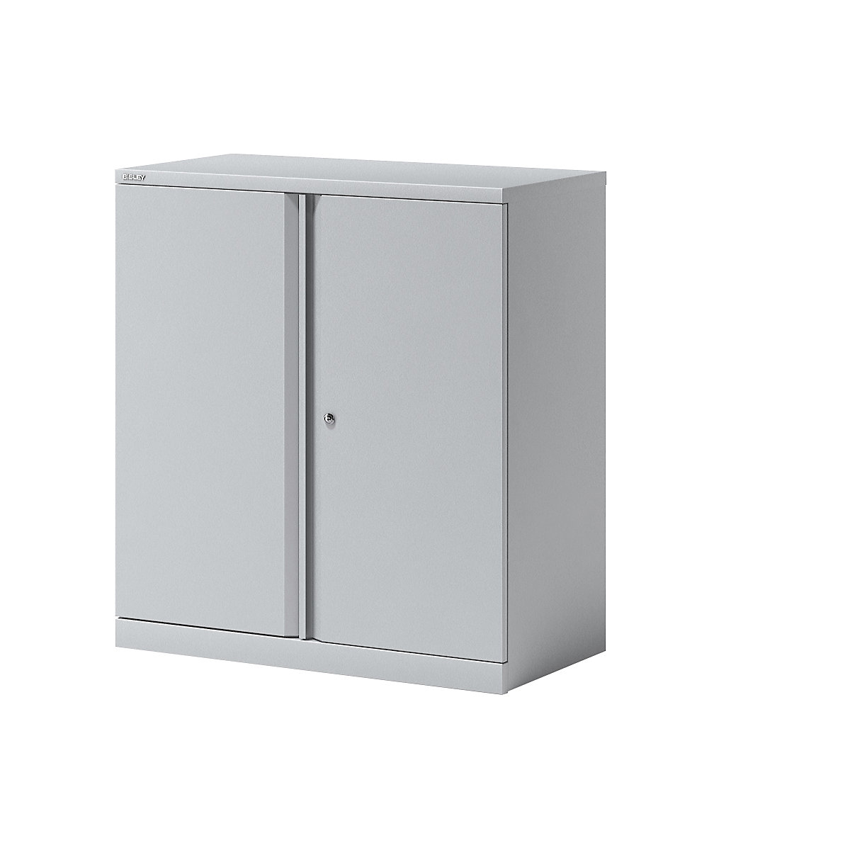 Armadio con ante a battente ESSENTIALS – BISLEY, 1 ripiano, 2 file di raccoglitori, grigio chiaro-0