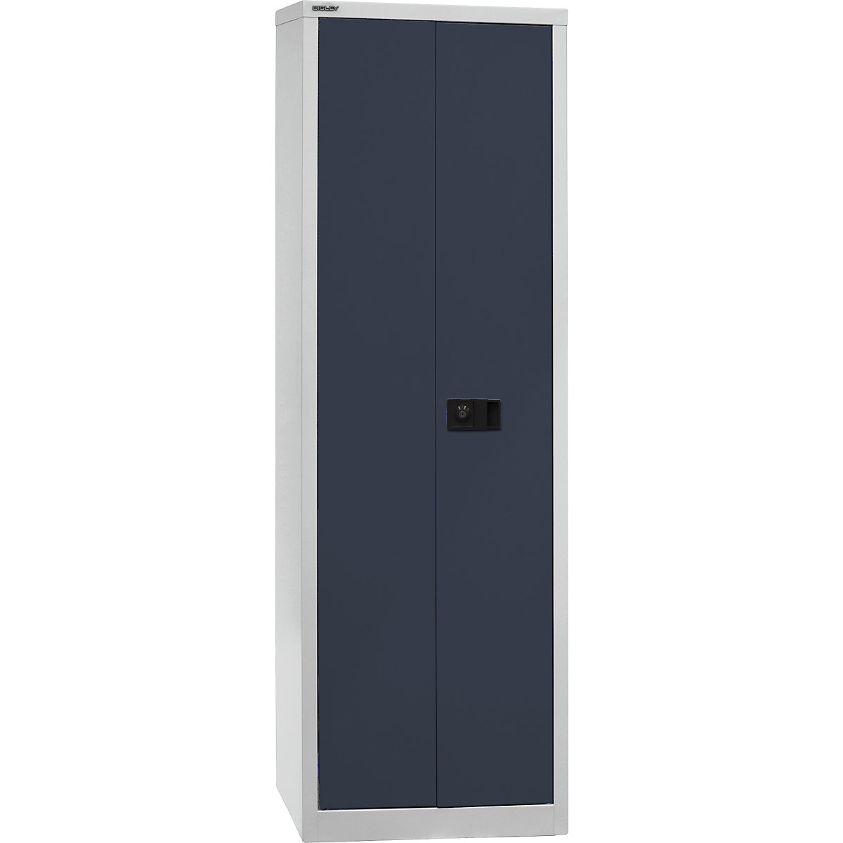 Armadio con ante a battente UNIVERSAL – BISLEY, alt. x largh. x prof. 1950 x 600 x 400 mm, 4 ripiani, 5 file raccoglitori, grigio chiaro / antracite-0