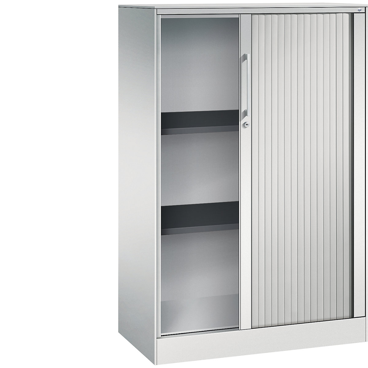 Armadio con serranda ASISTO, altezza 1292 mm – C+P, larghezza 800 mm, grigio chiaro/grigio chiaro-0