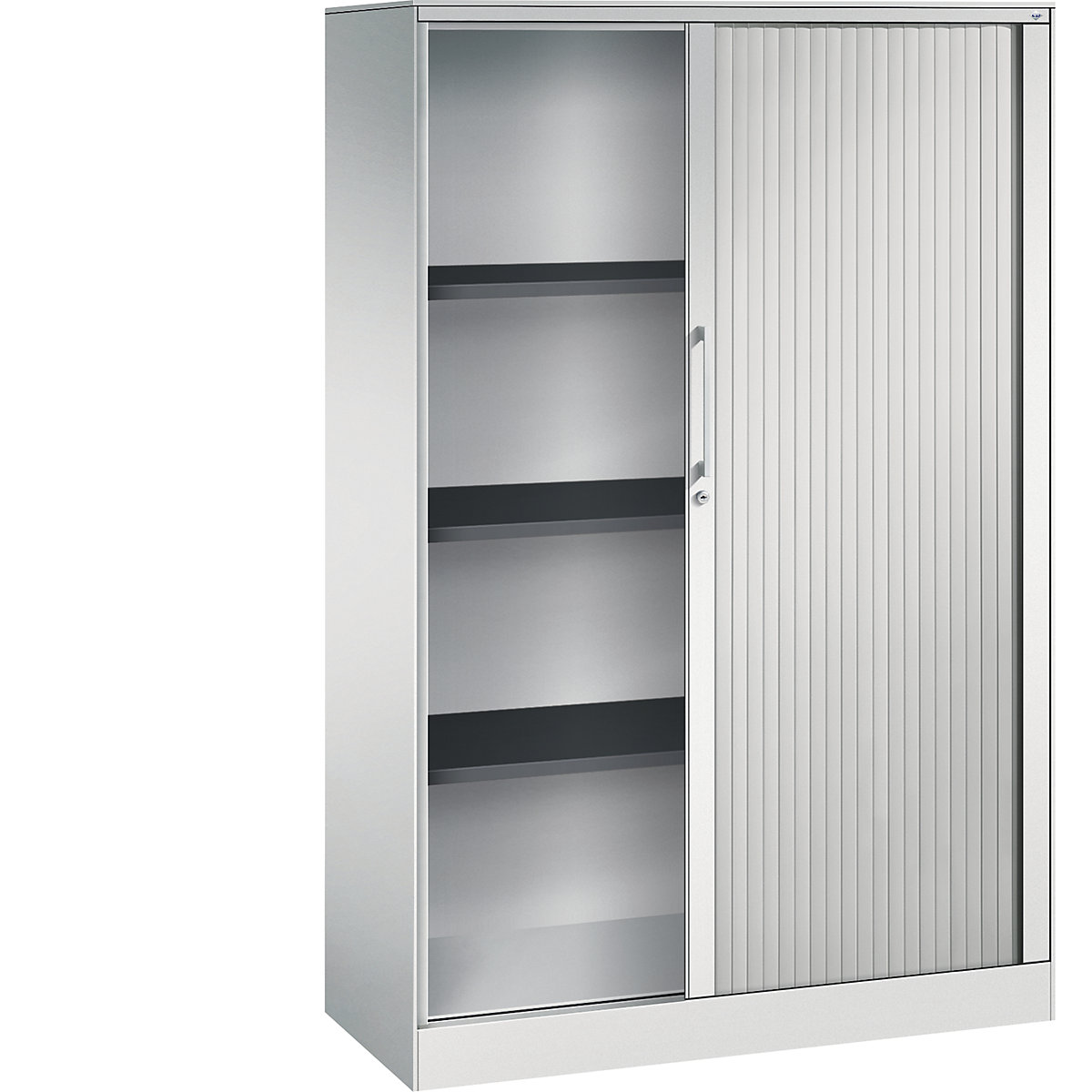 Armadio con serranda ASISTO, altezza 1617 mm – C+P, larghezza 1000 mm, grigio chiaro/grigio chiaro-0
