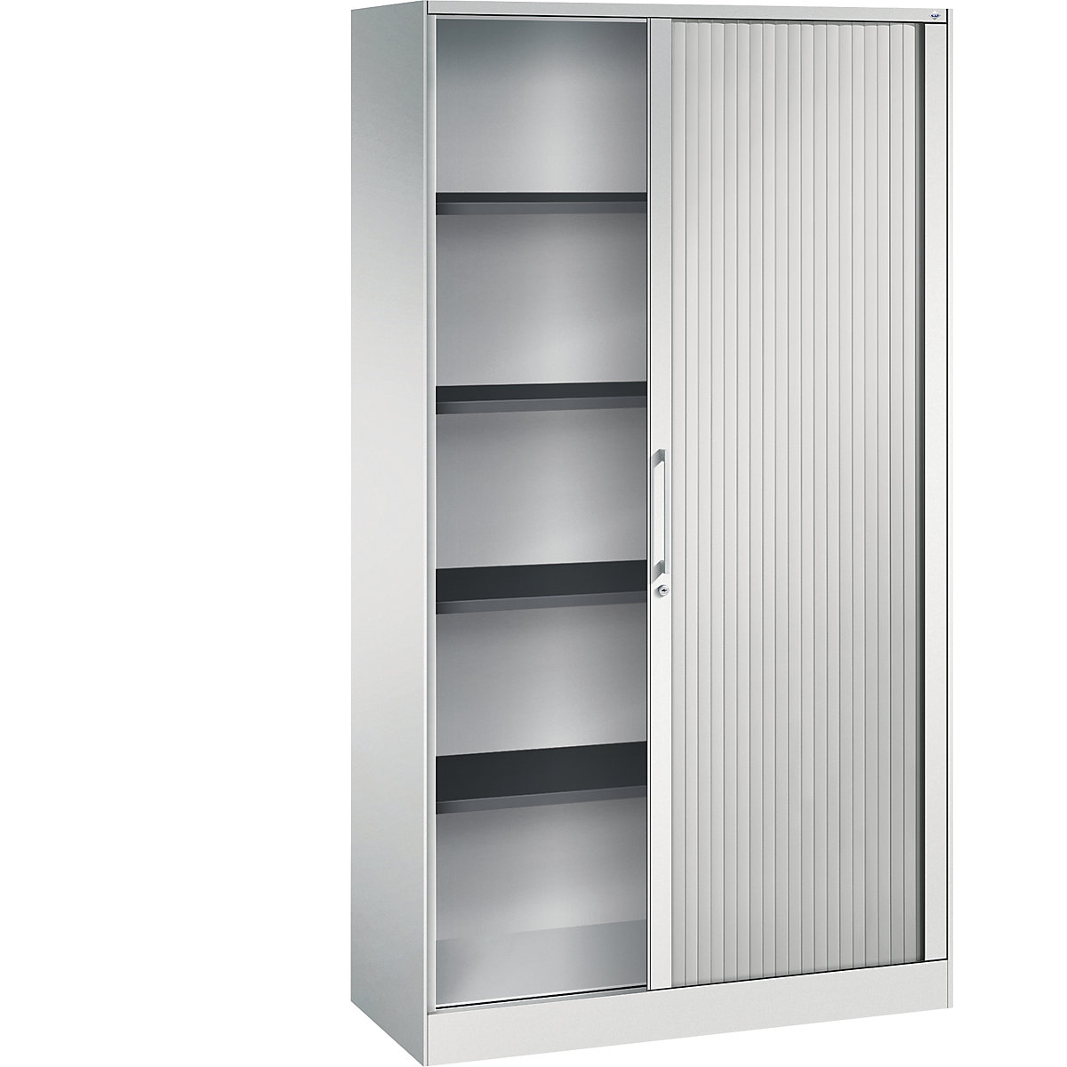 Armadio con serranda ASISTO, altezza 1980 mm – C+P, larghezza 1000 mm, grigio chiaro/grigio chiaro-0