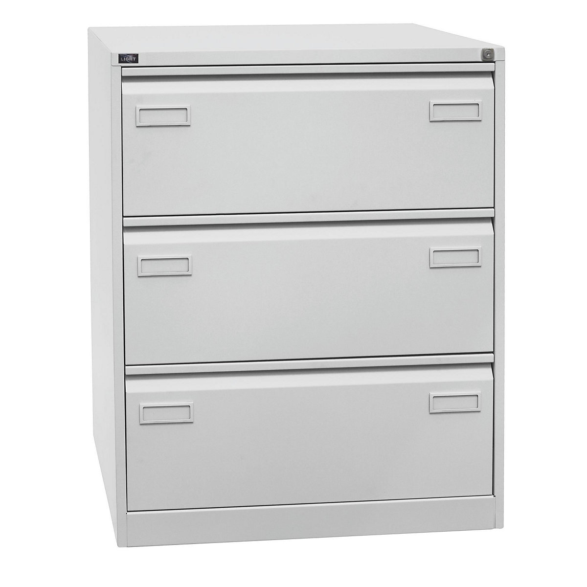 Classificatore per cartelle sospese LIGHT, a doppia corsia – BISLEY, 3 cassetti, UNI A4, grigio chiaro-0