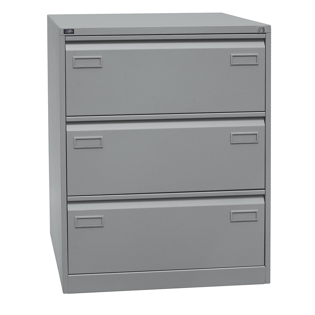 Classificatore per cartelle sospese LIGHT, a doppia corsia – BISLEY, 3 cassetti, UNI A4, argento-0