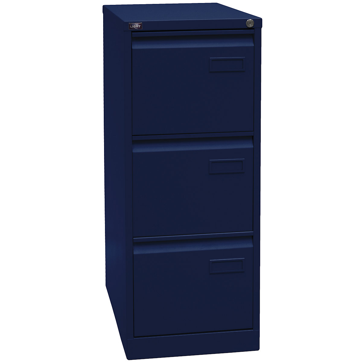 Classificatore per cartelle sospese LIGHT, monocorsia – BISLEY, 3 cassetti, UNI A4, blu oxford-0