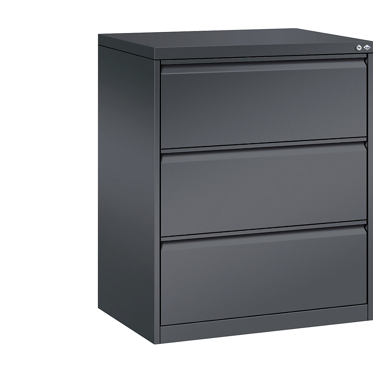 Schedario ACURADO – C+P, 2 corsie, 3 cassetti, grigio nerastro-0
