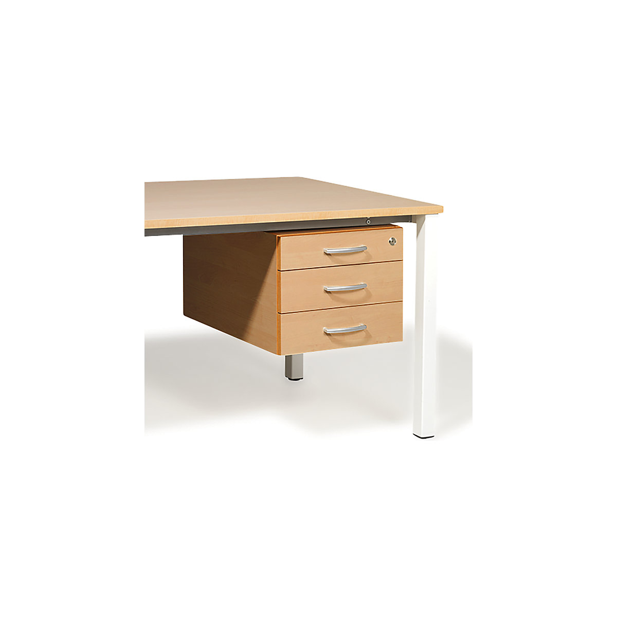 Armadietto sottopiano per Desk Duo, largh. x prof. 428 x 600 mm, faggio-0