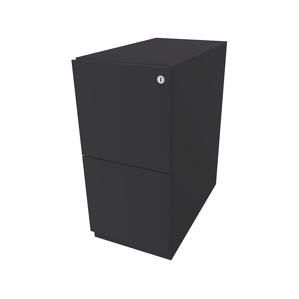 Cassettiera con rotelle Note™, con 2 supporti per cartelle sospese – BISLEY, alt. x largh. 645 x 300 mm, grigio antracite-0