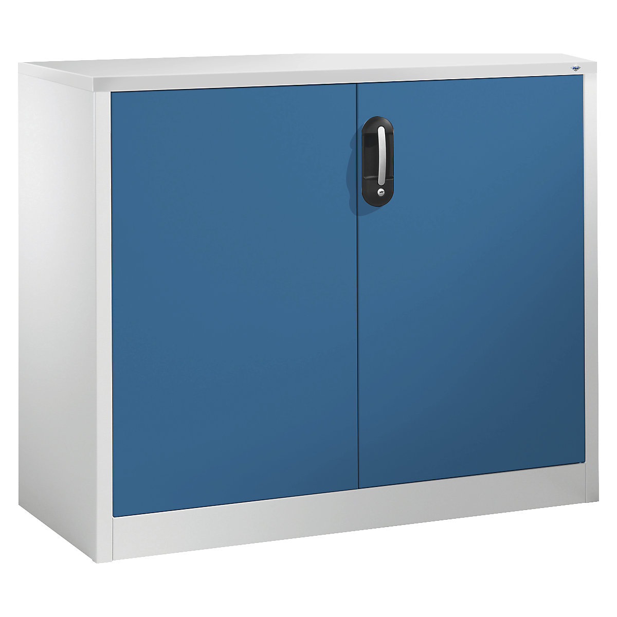 ACURADO mobiletto archivio – C+P, 2 file di raccoglitori, alt. x largh. x prof. 1000 x 1200 x 400 mm, grigio chiaro / blu genziana-0