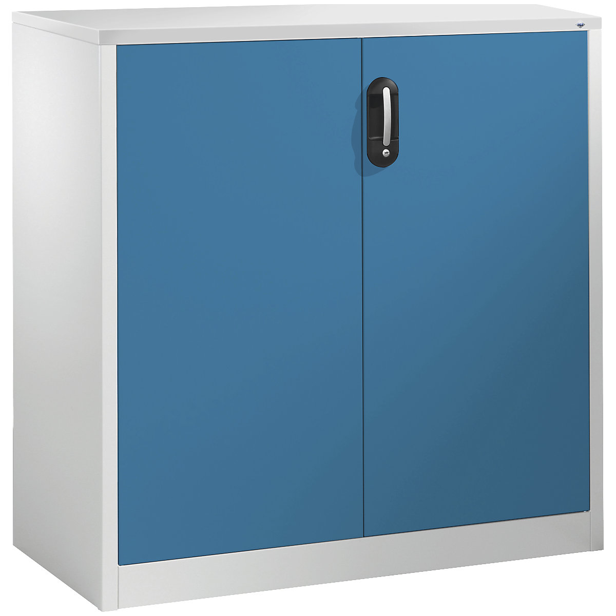 ACURADO mobiletto archivio – C+P, 3 file di raccoglitori, alt. x largh. x prof. 1200 x 1200 x 500 mm, grigio chiaro / blu chiaro-0