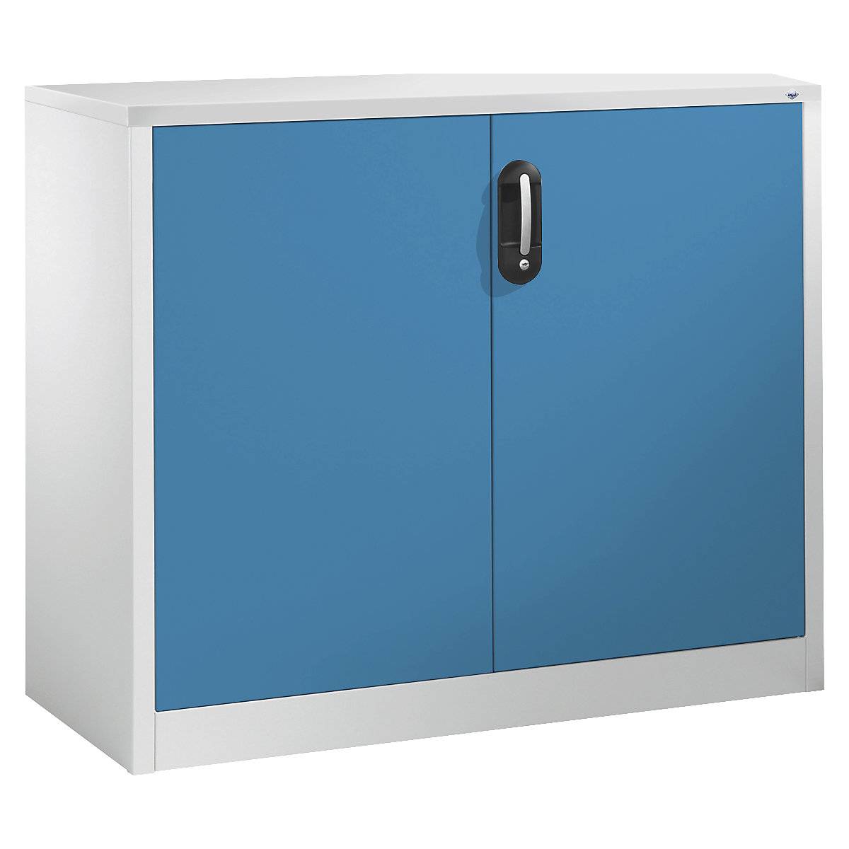 ACURADO mobiletto archivio – C+P, 2 file di raccoglitori, alt. x largh. x prof. 1000 x 1200 x 400 mm, grigio chiaro / blu chiaro-0