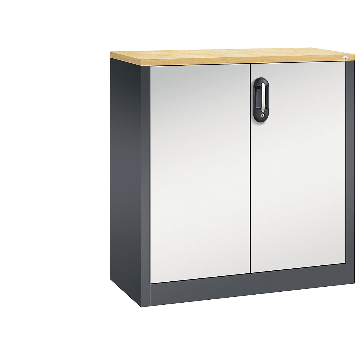 ACURADO mobiletto archivio – C+P, 2 file di raccoglitori, alt. x largh. x prof. 1000 x 930 x 400 mm, grigio nerastro / grigio chiaro-0