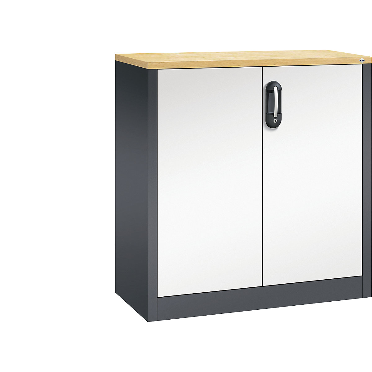 ACURADO mobiletto archivio – C+P, 2 file di raccoglitori, alt. x largh. x prof. 1000 x 930 x 400 mm, grigio nerastro / bianco puro-0