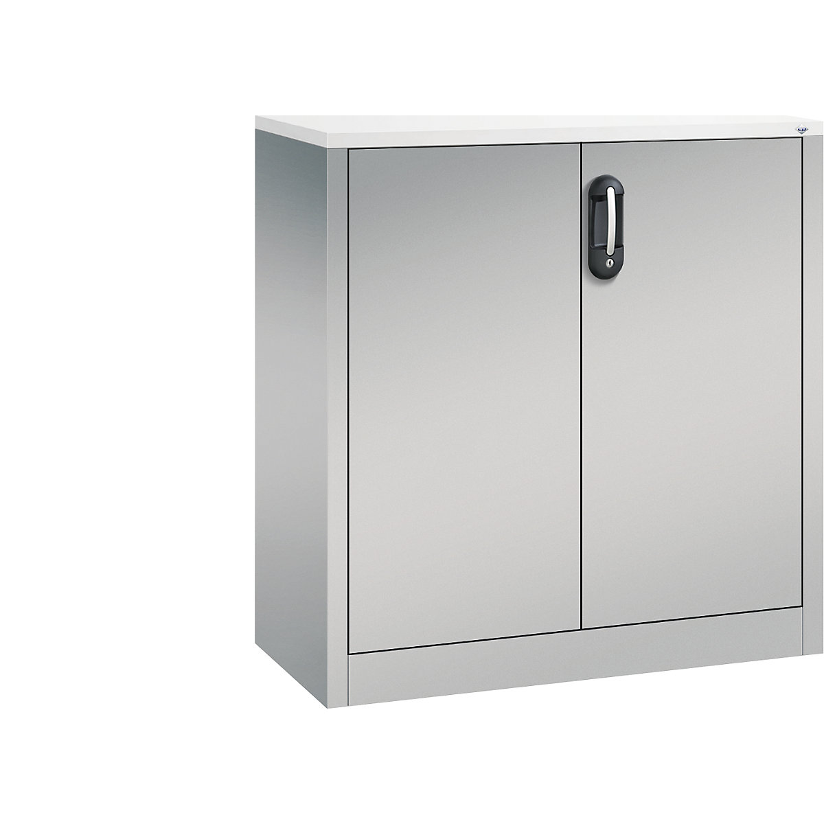 ACURADO mobiletto archivio – C+P, 2 file di raccoglitori, alt. x largh. x prof. 1000 x 930 x 400 mm, alluminio brillante / alluminio brillante-0