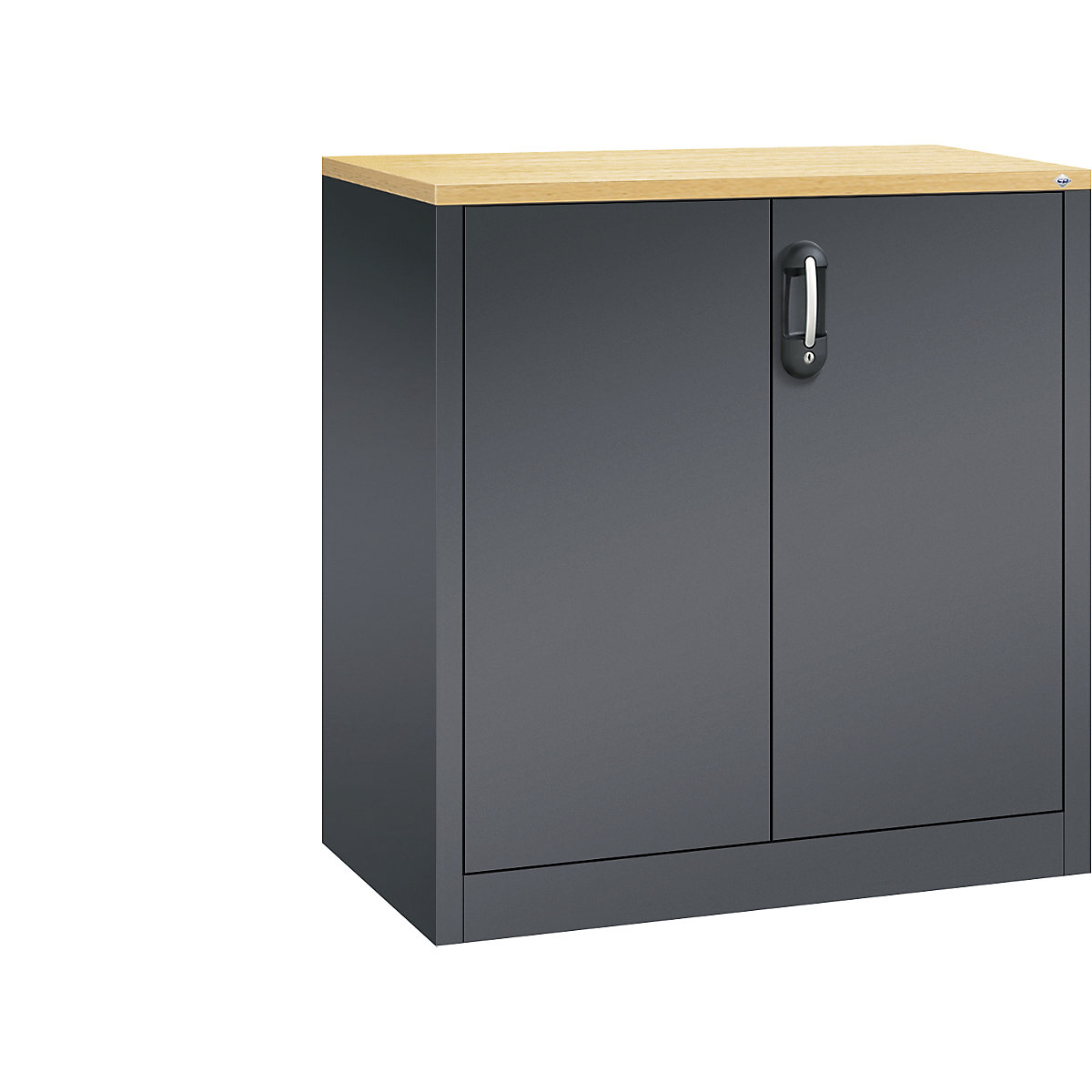 ACURADO mobiletto archivio – C+P, 2 file di raccoglitori, alt. x largh. x prof. 1000 x 930 x 500 mm, grigio nerastro / grigio nerastro-0