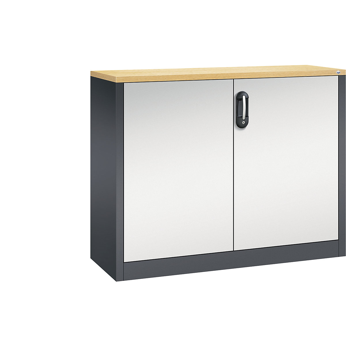 ACURADO mobiletto archivio – C+P, 2 file di raccoglitori, alt. x largh. x prof. 1000 x 1200 x 400 mm, grigio nerastro / grigio chiaro-0
