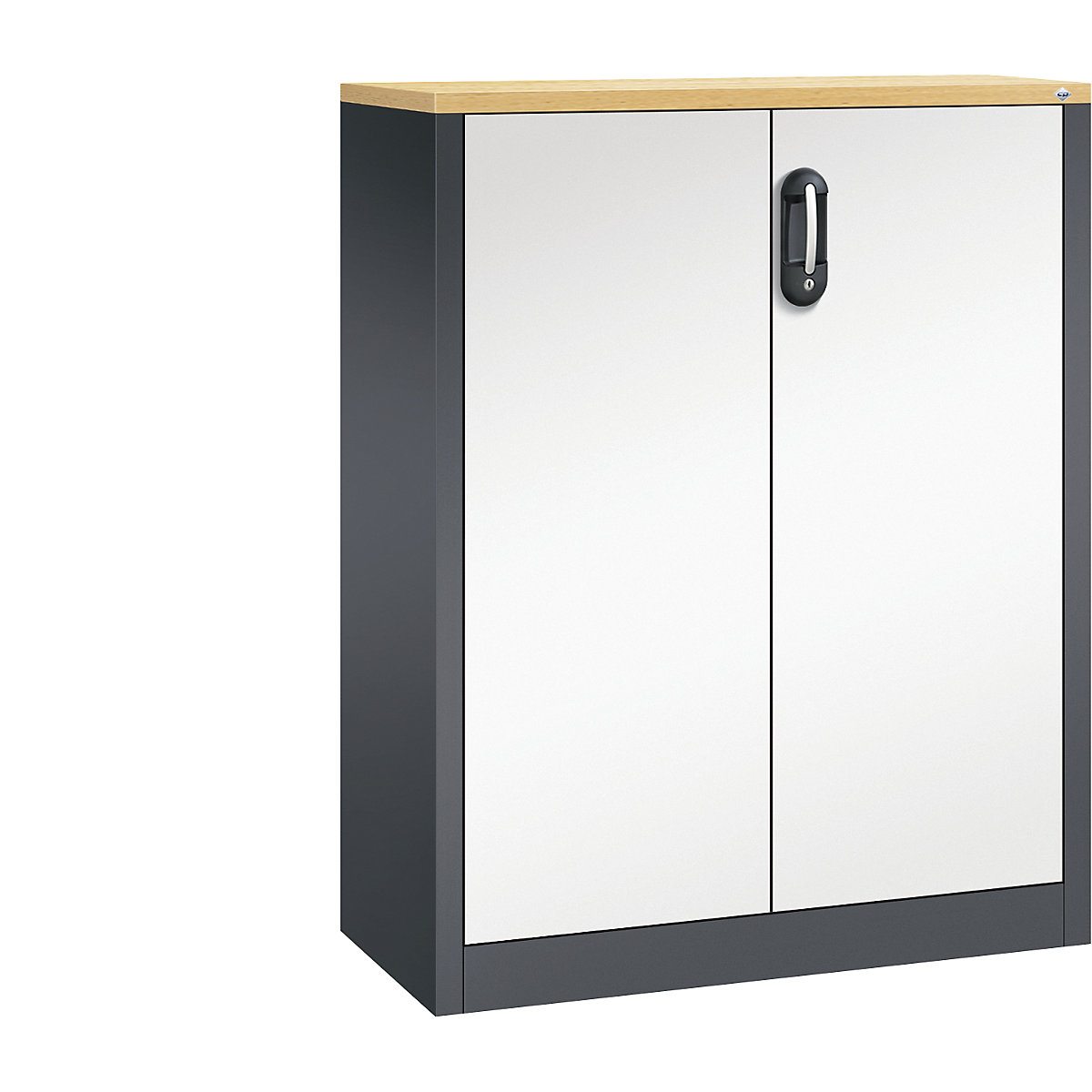 ACURADO mobiletto archivio – C+P, 3 file di raccoglitori, alt. x largh. x prof. 1200 x 930 x 400 mm, grigio nerastro / bianco puro-0