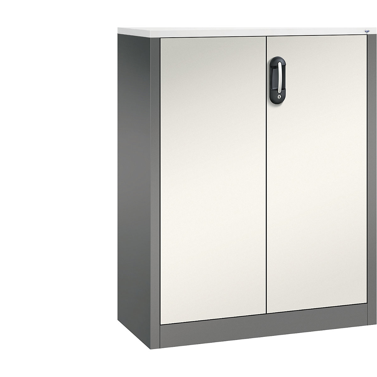 ACURADO mobiletto archivio – C+P, 3 file di raccoglitori, alt. x largh. x prof. 1200 x 930 x 400 mm, grigio vulcano / bianco perla-0