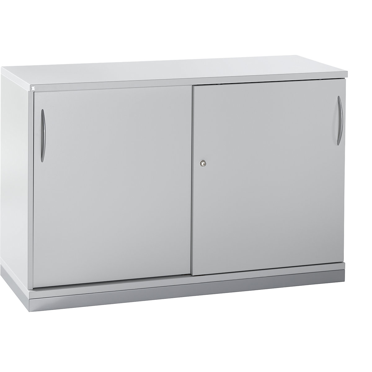 Armadio con ante scorrevoli LENA, 1 ripiano, 2 file di raccoglitori, 2 ante scorrevoli, alt. x largh. x prof. 781 x 1200 x 442 mm, grigio chiaro-0