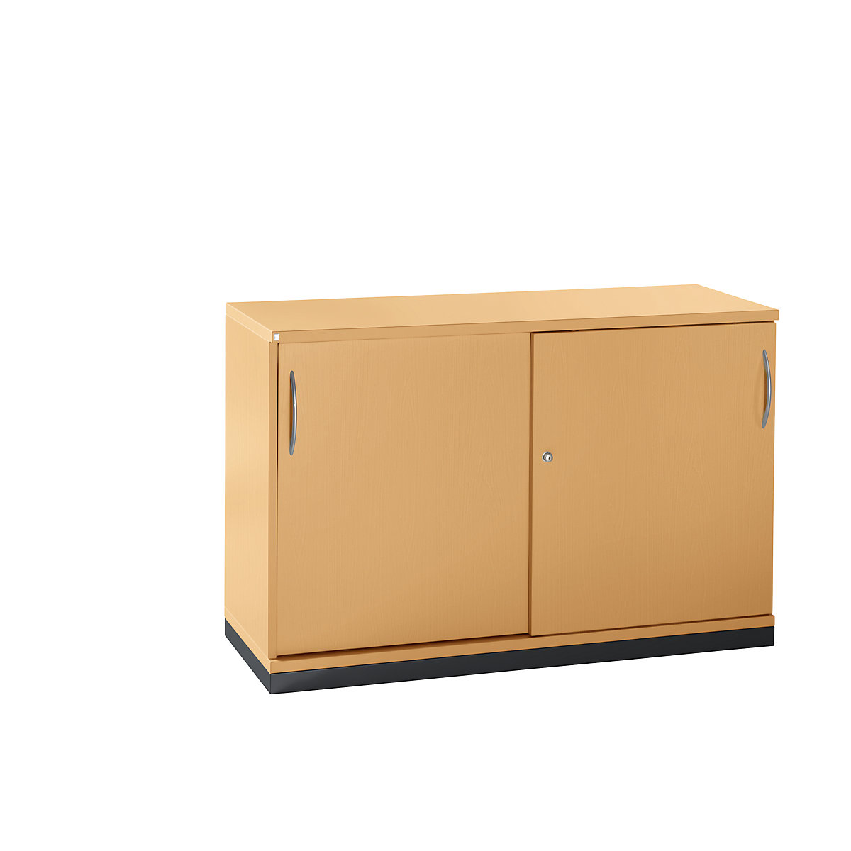 Armadio con ante scorrevoli LENA, 1 ripiano, 2 file di raccoglitori, 2 ante scorrevoli, alt. x largh. x prof. 781 x 1200 x 442 mm, simil-faggio-0
